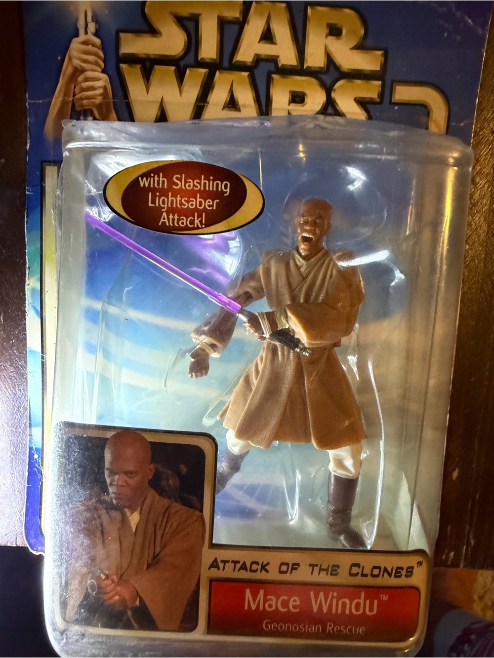 Hasbro Star Wars Mace Windu Figure with Purple Lightsaber